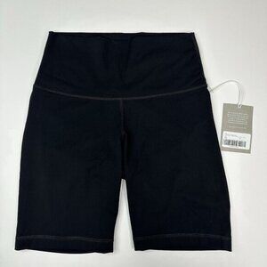 Everlane Perform Bike Short Black Mid Rise Recycled Nylon Womens Small NEW